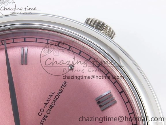 0421 AllSeason De Ville Power Reserve SS MKF 1:1 Best Edition Pink Dial on Black Leather Strap 7738